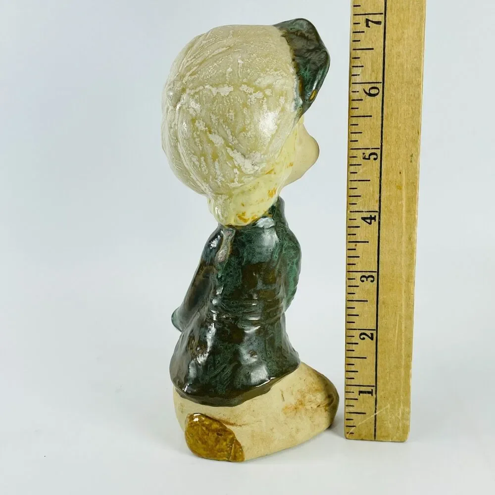 Vintage Lefton Boy with Baseball Cap Hat Porcelain Figurine 7 inch #7987